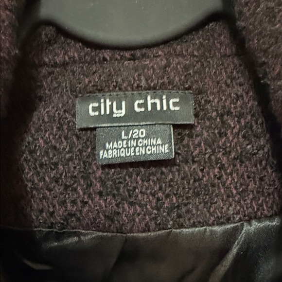 City Chic Textured Bliss Coat - Picture 6 of 8